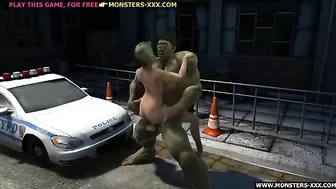 Oversized penis happily stretching her tight little vagina in a taboo video