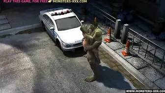 Oversized penis happily stretching her tight little vagina in a taboo video