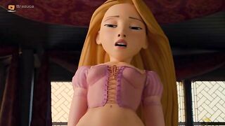 Rapunzel hentai video with blowjobs and hot dick riding in high quality