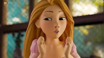 Rapunzel hentai video with blowjobs and hot dick riding in high quality