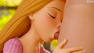 Rapunzel hentai video with blowjobs and hot dick riding in high quality