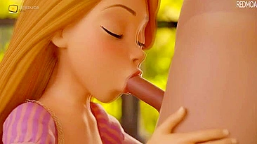 Rapunzel hentai video with blowjobs and hot dick riding in high quality