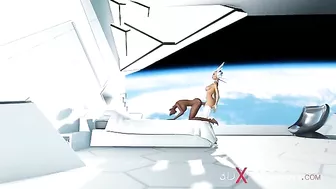 Space sex sceen featuring hardcore hentai loving with true doggystyle lust