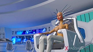 Space sex sceen featuring hardcore hentai loving with true doggystyle lust