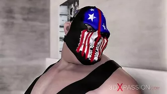 Fat dude is going to fuck a hentai whore's hot pussy in a very taboo scene