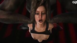 Claire from Resident Evil is going to get her hentai pussy fucked savagely