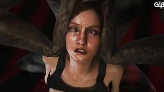 Claire from Resident Evil is going to get her hentai pussy fucked savagely