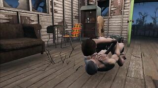 Fallout 4 hentai fucking with a good looking brunette getting banged silly