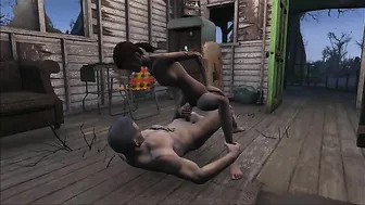Fallout 4 hentai fucking with a good looking brunette getting banged silly