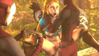 Zelda porn featuring a horny tiny blonde getting fucked with no shame at all