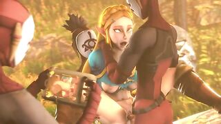 Zelda porn featuring a horny tiny blonde getting fucked with no shame at all