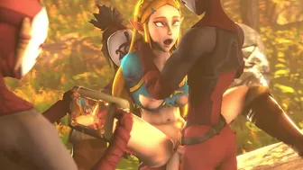 Zelda porn featuring a horny tiny blonde getting fucked with no shame at all