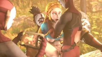 Zelda porn featuring a horny tiny blonde getting fucked with no shame at all