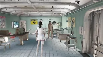Fallout 4 nurse in a hentai fuck scene with footjobs and huge orgasms too