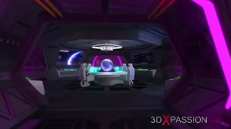 Sci fi blonde with a hot hentai pussy is getting off with a hard dicked dude