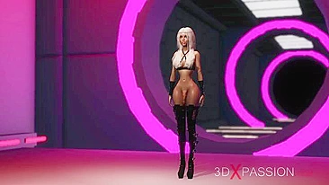 Sci fi blonde with a hot hentai pussy is getting off with a hard dicked dude