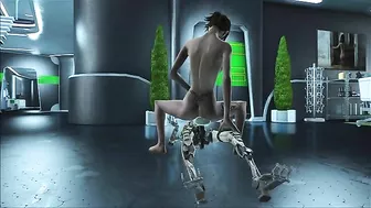 Fallout 4 automaton fucking human pussy in a taboo hentai scene with gape