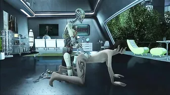 Fallout 4 automaton fucking human pussy in a taboo hentai scene with gape