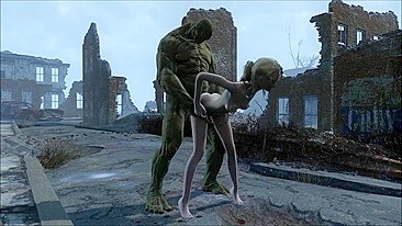 Supermutant hentai featurinmg Fallout 4 hottie getting fucked deeply here
