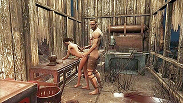 Fallout 4 hentai fuck with a brunette that really needs that HUGE dick inside