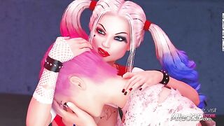 Harley Quinn hentai with her crazy futa cock sliding right in a hot pussy