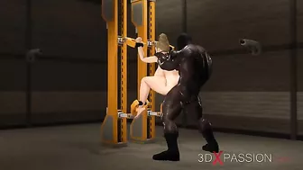 Fuckslut blonde getting stretched by that black boner with her pussy all WET