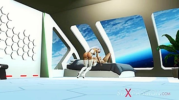 She sure knows how to enjoy herself in space hentai porn with hardcore gape