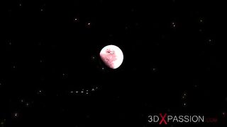 Features horny aliens with huge big fake boobs fucking in a hot hentai video