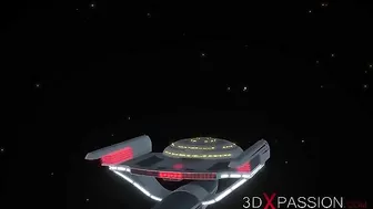 Features horny aliens with huge big fake boobs fucking in a hot hentai video