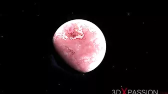 Features horny aliens with huge big fake boobs fucking in a hot hentai video