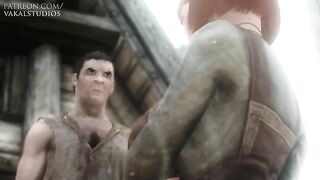 Skyrim girl featured in a hentai video with lots of teasing and fucking