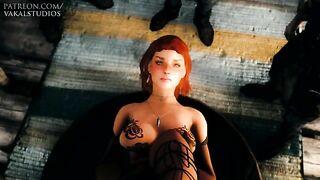 Skyrim girl featured in a hentai video with lots of teasing and fucking