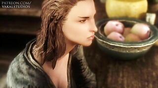 Skyrim girl featured in a hentai video with lots of teasing and fucking