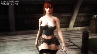 Skyrim girl featured in a hentai video with lots of teasing and fucking