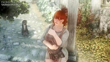Skyrim girl featured in a hentai video with lots of teasing and fucking