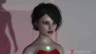 Shemale screwing at the space station in a taboo hentai XXX movie in HD