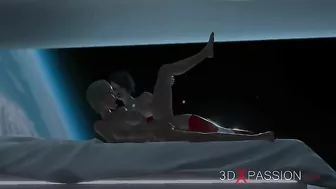 Shemale screwing at the space station in a taboo hentai XXX movie in HD