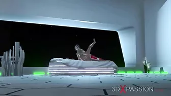 Shemale screwing at the space station in a taboo hentai XXX movie in HD