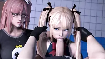 DoA having sex in front of everyone in a hardcore hentai compilation here