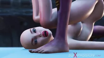 Very sexy girls taking a big cock from futa to make them fucking suffer