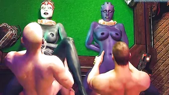 Alien fuck scene with a great deal of screwing in a group fucking movie