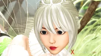 Fairy fuck scne featuring a nasty gnome that also wants to fuck her up outside