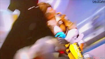 Tracer from Overwatch is enjoying the biggest dicks and the hardest fucking