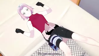 Naruto fucking a pink haired girl with no shame as she stretches her BRUTALLY