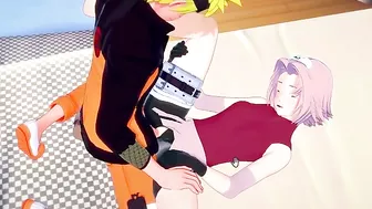 Naruto fucking a pink haired girl with no shame as she stretches her BRUTALLY