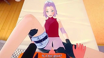 Naruto fucking a pink haired girl with no shame as she stretches her BRUTALLY