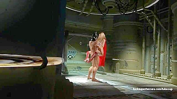 Batman porn video showing Supergirl being super nasty with his bat cock