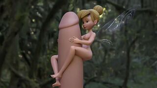 BUSTED Tinker Bell finds regular sized dicks simply irresistible in the woods