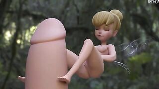 BUSTED Tinker Bell finds regular sized dicks simply irresistible in the woods