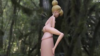 BUSTED Tinker Bell finds regular sized dicks simply irresistible in the woods